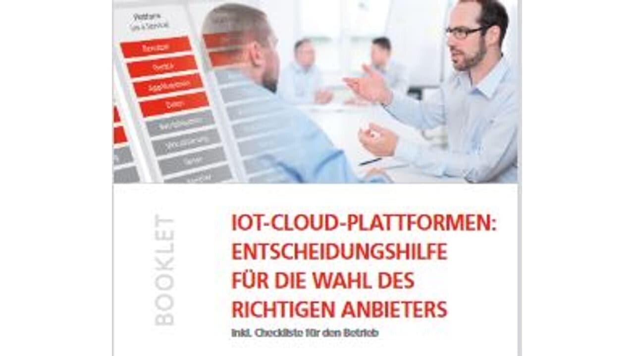 Cover of the IoT Booklet: IoT-Cloud-Platforms - Decision-making aid