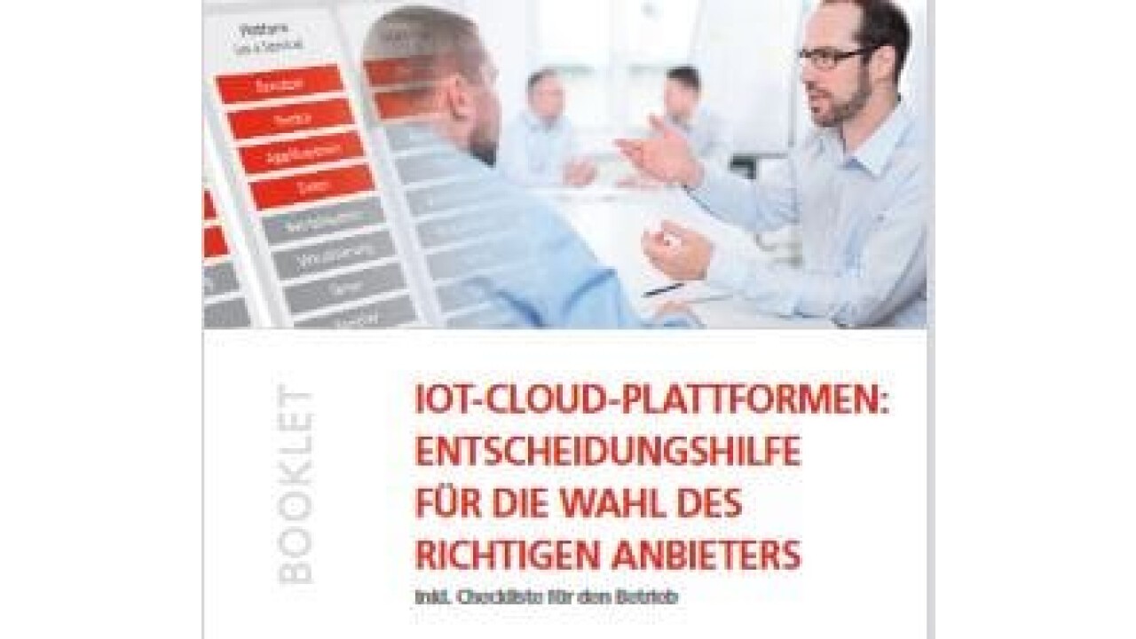 Cover vom Booklet IoT-Cloud-Plattformen: Entscheidungshilfe