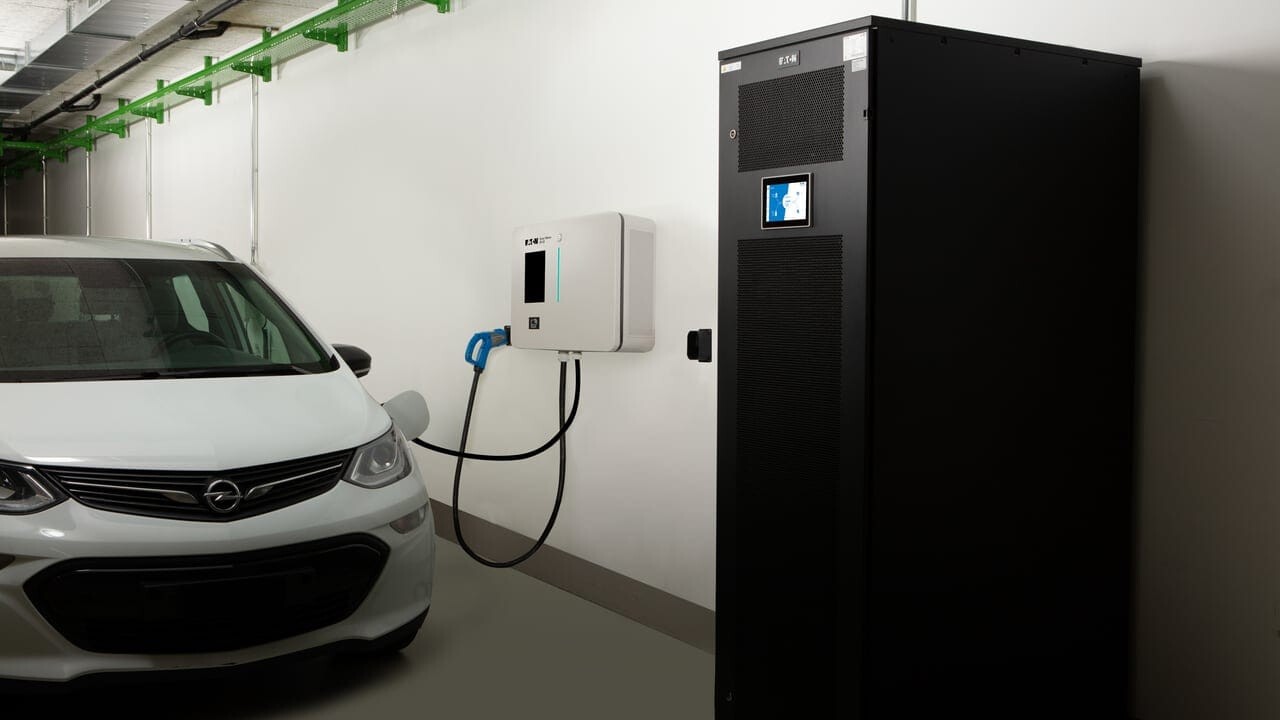 Green Motion DC 22 EV charging station and xStorage Compact energy storage system