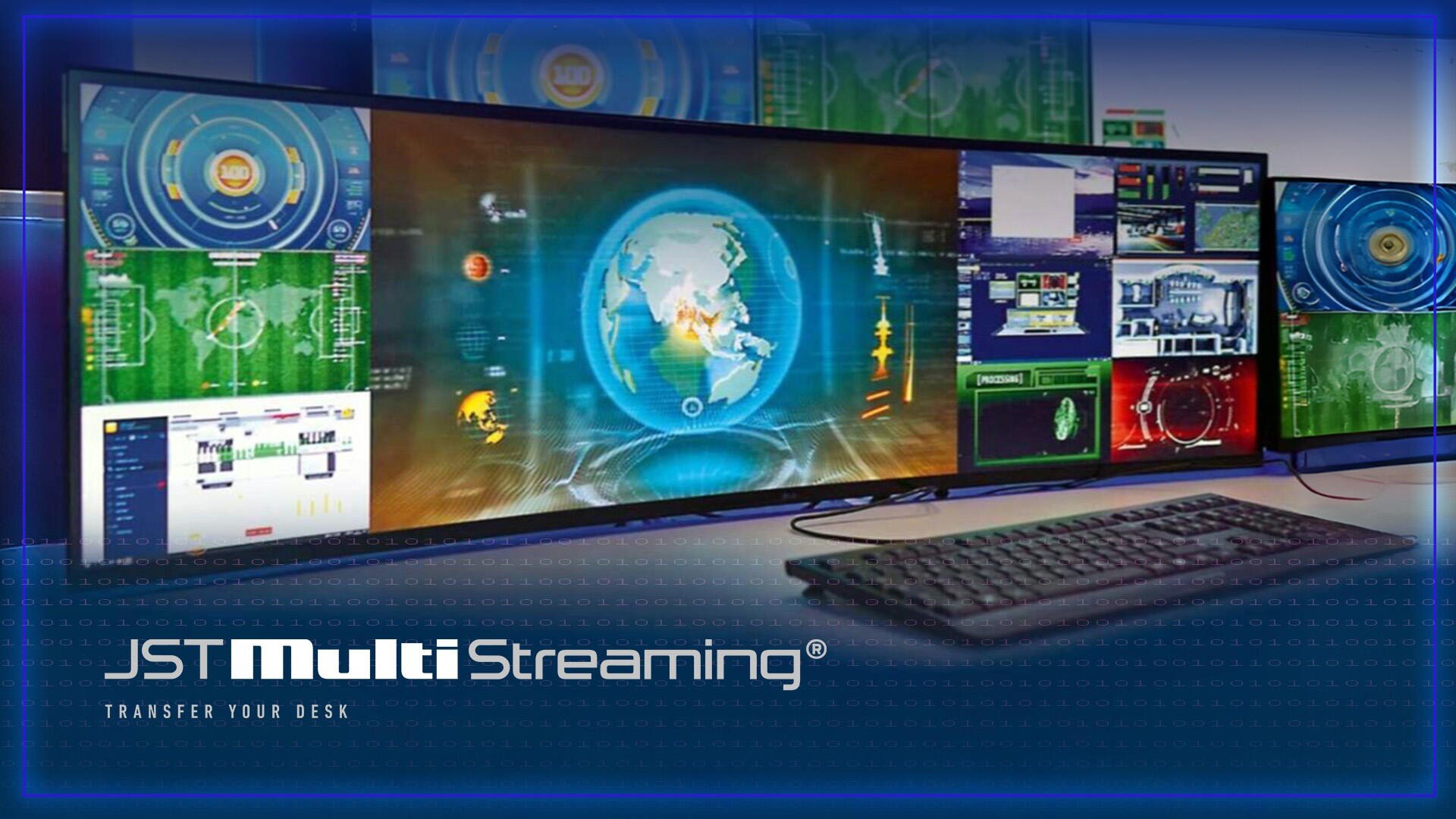 Eine hochverfügbare Realtime-Schaltzentrale, die unter anderem mit stabilen Remote-Optionen punktet und hohe Ausfallsicherheit durch die Aufteilung der Streams auf verschiedene Empfangsrechner gewährleistet: die KVM Lösung JST MultiStreaming®. Grafik: JST – Jungmann Systemtechnik® 
