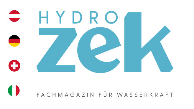 Der Text HYDRO zek in grosser, fetter, türkisfarbener Schrift auf hellem Hintergrund.
