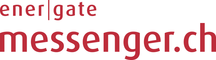 Logo featuring the words ‘energate messenger’ in red lowercase letters